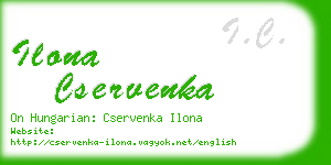 ilona cservenka business card